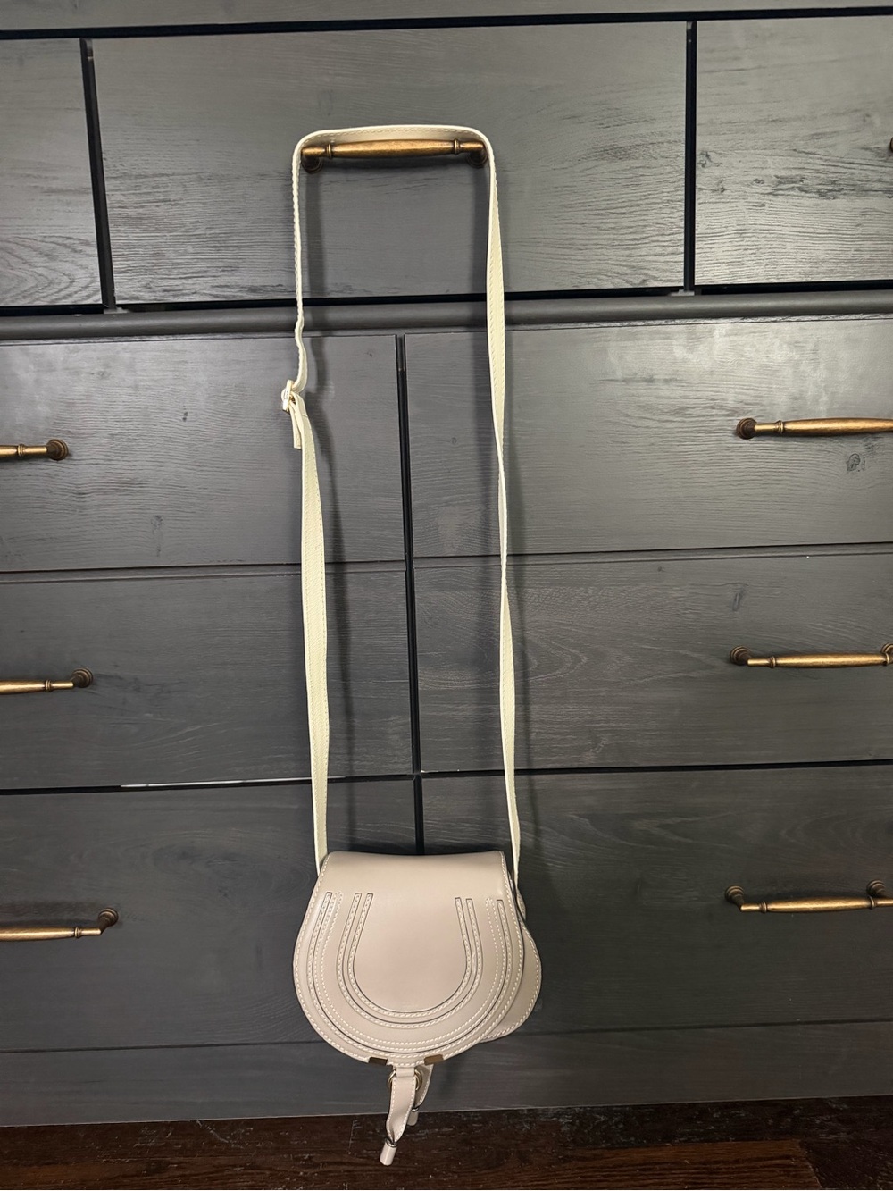 Chloe Mini Marcie Smooth Grey and White